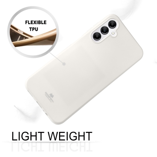 TopSave Goospery Pearl Jelly Gel TPU Case For Samsung Galaxy A14 5G 6.6", White