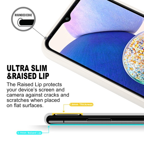 TopSave Goospery Pearl Jelly Gel TPU Case For Samsung Galaxy A14 5G 6.6", White