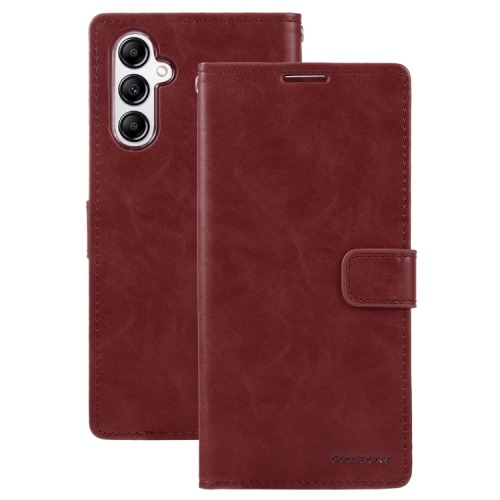 TopSave Goospery BLUEMOON Card Slot w/Magnetic Clip Leather Folio Wallet Flip For Samsung Galaxy A14 6.6", Burgundy