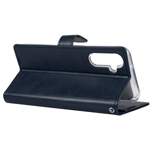 TopSave Goospery BLUEMOON Card Slot w/Magnetic Clip Leather Folio Wallet Flip For Samsung Galaxy A14 6.6", Navy Blue