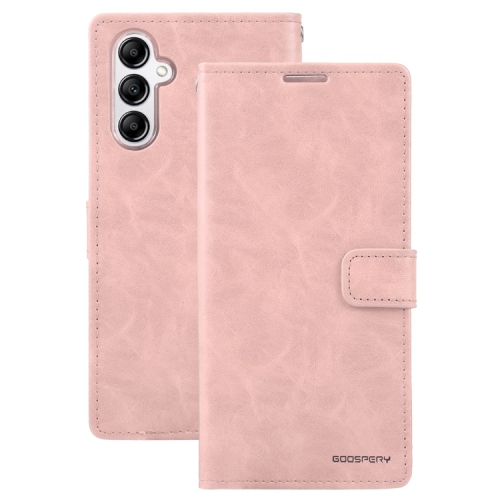 TopSave Goospery BLUEMOON Fente pour Carte avec Clip Magnétique Portefeuille Folio en Cuir Flip pour Samsung Galaxy A14 6.6", Or Rose