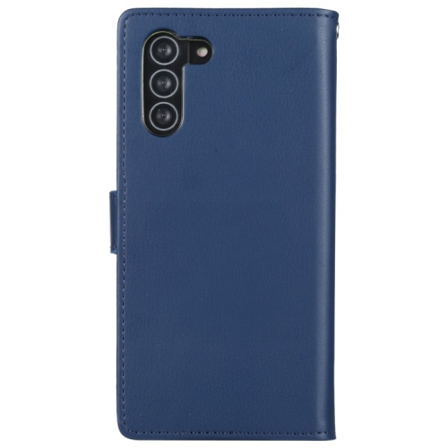 TopSave Goospery RICH MAX(5) Card Slot w/Magnetic Clip Leather Folio Wallet Flip For Samsung Galaxy 14 6.6", Navy Blue