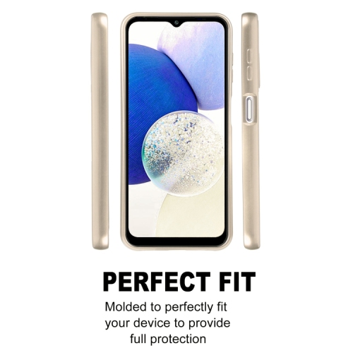 TopSave Goospery Pearl Jelly Gel TPU Case For Samsung Galaxy A14 5G 6.6", Gold