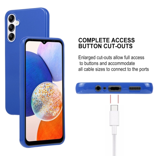 TopSave Goospery Pearl Jelly Gel TPU Case For Samsung Galaxy A14 5G 6.6", Blue