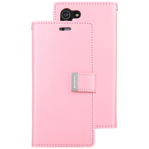 TopSave Goospery RICH MAX(5) Card Slot w/Magnetic Clip Leather Folio Wallet Flip For Samsung Galaxy 14 6.6", Baby Pink