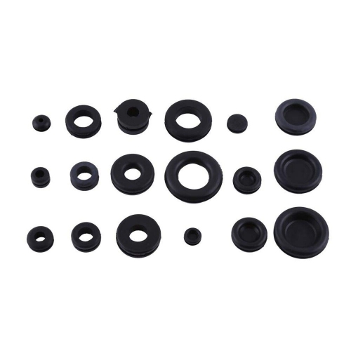 ISTAR 180 Pcs Rubber Grommet Firewall Hole Plug Assortment in 8 Common Sizes,Set Electrical Wire Gasket for Auto Body and Sheet Metal