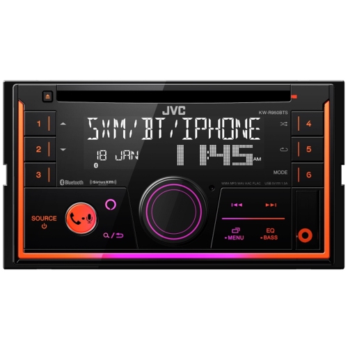 JVC KW-R950BTS - Radio/Récepteur Multimédia avec Lecteur CD et Bluetooth, Pour Voiture, Noir