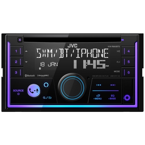 JVC KW-R950BTS - Radio/Récepteur Multimédia avec Lecteur CD et Bluetooth, Pour Voiture, Noir