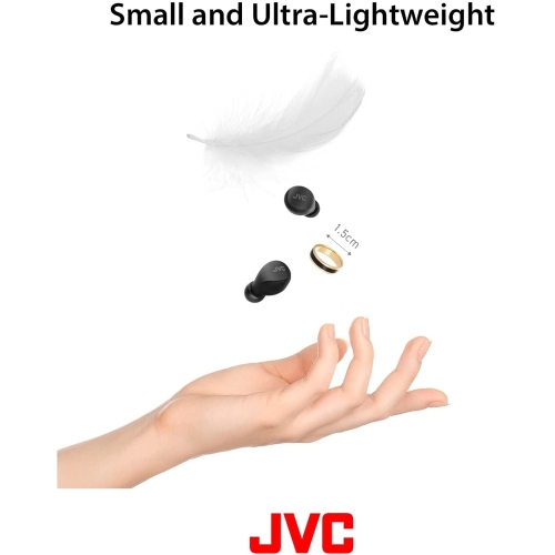 JVC HA-A6T-B - In-Ear Wireless Headphones, Bluetooth 5.1, With Charging Box and Touch Control, Noir