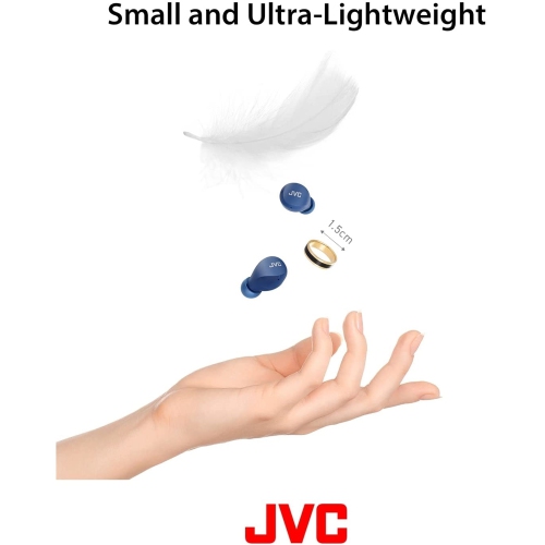 JVC HA-A6T-A - In-Ear Wireless Headphones, Bluetooth 5.1, With Charging Box and Touch Control, Blue