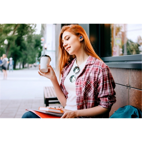 JVC HA-A6T-A - In-Ear Wireless Headphones, Bluetooth 5.1, With Charging Box and Touch Control, Blue