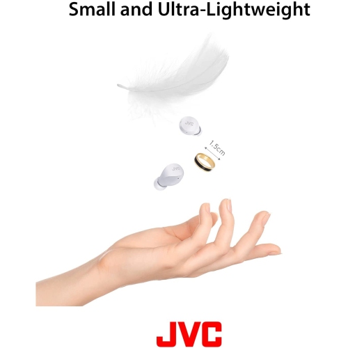 JVC HA-A6T-W - In-Ear Wireless Headphones, Bluetooth 5.1, With Charging Box and Touch Control, White