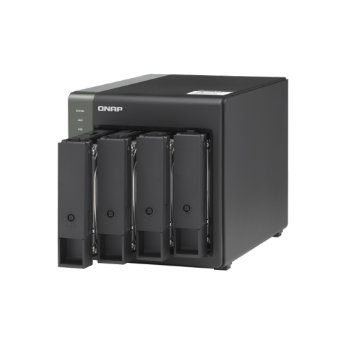 QNAP – NAS À 4 baies AVEC PROTOCOLE ARM TS-431X3-4G-US avec chiffrement matériel, quadruple coeur à 1,7 GHz, 4 Go de mémoire vive