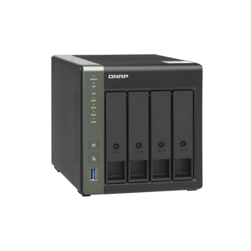 QNAP – NAS À 4 baies AVEC PROTOCOLE ARM TS-431X3-4G-US avec chiffrement matériel, quadruple coeur à 1,7 GHz, 4 Go de mémoire vive
