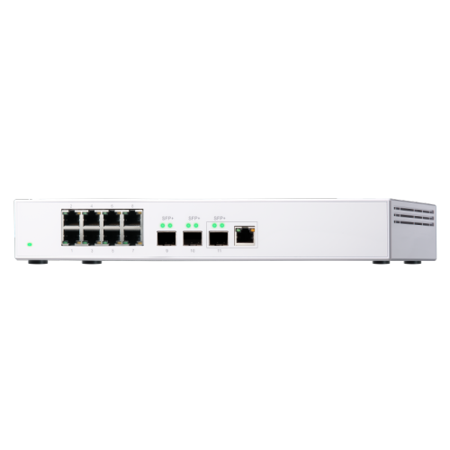 QNAP QSW-308-1C 10GbE Switch, with 3-Port 10G SFP+ and 8-Port Gigabit Unmanaged Switch