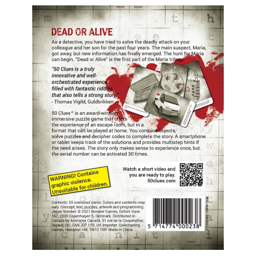 NORSKER GAMES  50 Clues: Dead Or Alive