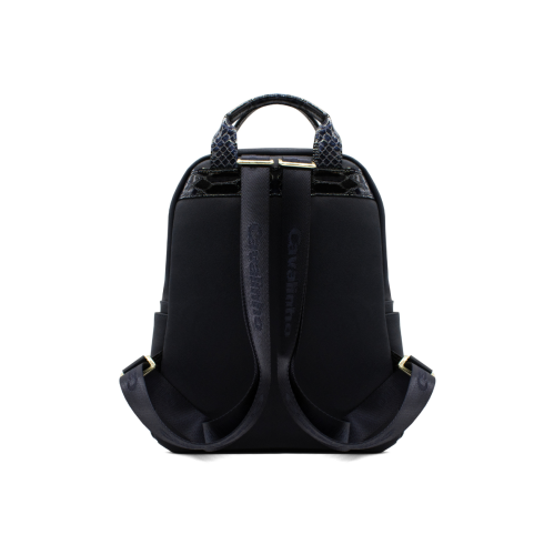 Cavalinho Grace Backpack - White and Navy - Leather and Canvas