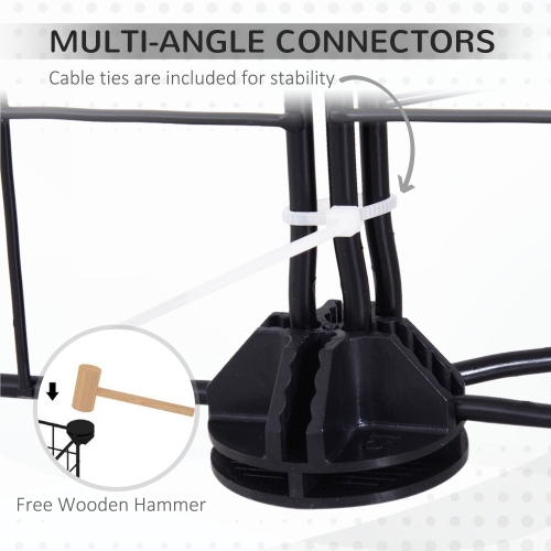 PawHut Pet Playpen, Guinea Pig Playpen, Customizable Rabbit Cage, Portable Metal Wire Pet Small Animal Fence with Door for Chinchilla, Ferret, Indoor