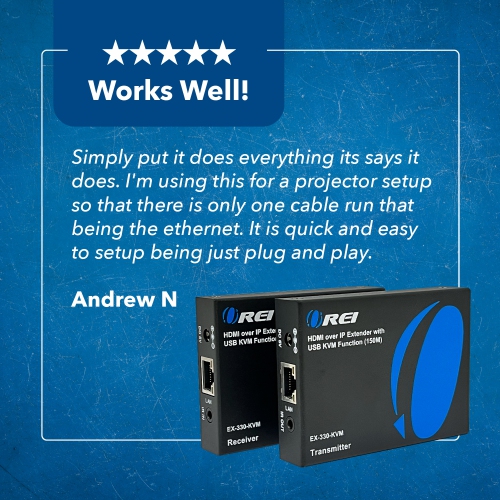 HDMI Extender Over CAT6/7 With KVM & HDMI Loop-Out 1080p@60Hz Up To 492 Ft