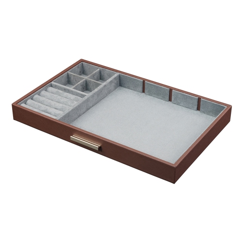 Arolly Multi-Functional Leatherette Valet Tray Dresser with Pull Out Drawer for Phone, Coins, Watches, Jewelry, Cufflinks, Keys and Other