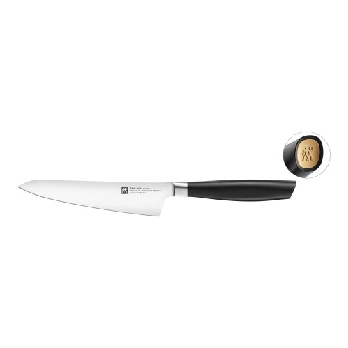 Couteau de chef compact de 5,5 po All * Star de ZWILLING, mat doré