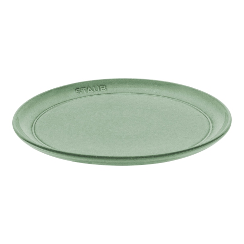 STAUB Dining Line 22 cm Ceramic Round Plate Flat, Sage