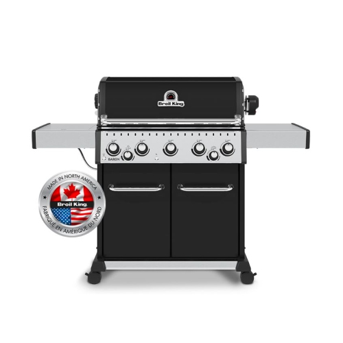 Broil King Baron 590 Pro Barbecue au propane à 5 brûleurs avec brûleur latéral et brûleur de rôtisserie arrière