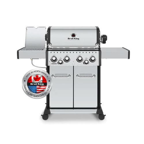 Broil King Baron S 490 Pro IR Barbecue au propane à 4 brûleurs avec brûleur latéral IR et brûleur de rôtissoire