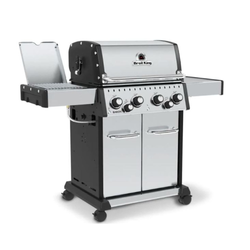 Broil King Baron S 490 Pro IR 4-Burner Propane BBQ with IR Side Burner & Rotisserie Burner