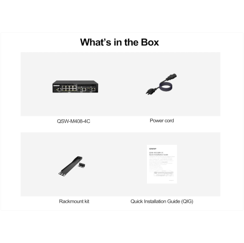 QNAP QSW-M2108R-2C Web Managed Half-Width Rackmount Switch, with Two 10GbE SFP+/RJ45 Combo Ports and Eight 2.5 Gigabit Port