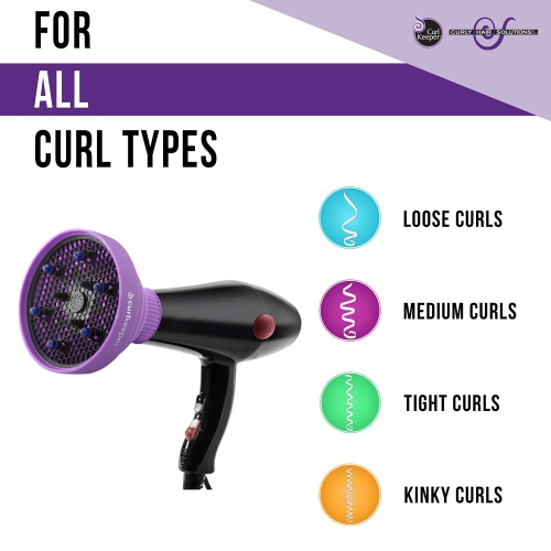 Curl Keeper Pop-Up Silicone Curl Diffuser | Blow Dryer Diffuser | Perfect for Diffusing Curly Hair | Heat-Resistant | All Curly Hair Types