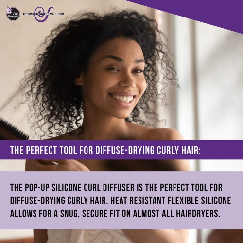 Curl Keeper Pop-Up Silicone Curl Diffuser | Blow Dryer Diffuser | Perfect for Diffusing Curly Hair | Heat-Resistant | All Curly Hair Types