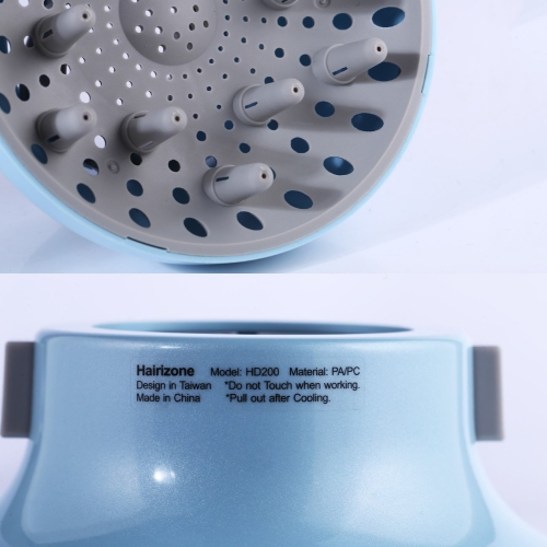 Universal Hair Diffuser Adaptable for Blow Dryers with D-1.7-Inch to 2.6-Inch for Natural Curly or Wavy Hair, Blue