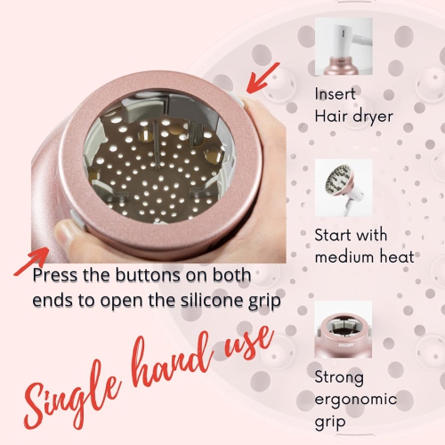 Universal Hair Diffuser “Super Sturdy” 4.4-6.6 cm for Natural Curly and Wavy Hair, Hair Dryer Attachment