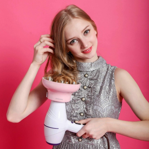 airizone Universal Hair Diffuser Adaptable for Blow Dryers with D-1.7-Inch to 2.6-Inch for Curly or Wavy Hair, Pink