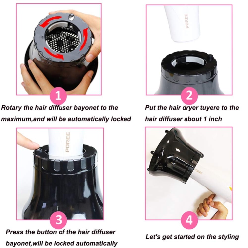 Universal Hair Diffuser Hair Dryer Diffuser Attachment for Curly Wave Thick and Nature Hair Profession Blow Dryer Diffuser Attachment Use Honeycomb