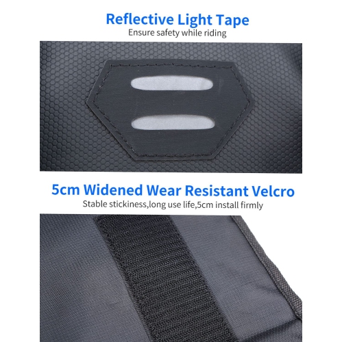 Bike Handlebar Bag Waterproof Bicycle Front Frame Storage Bag Adjustable Capacity Bicycle Front Tube Bag with Detachable Cycling Dry Pack Bag