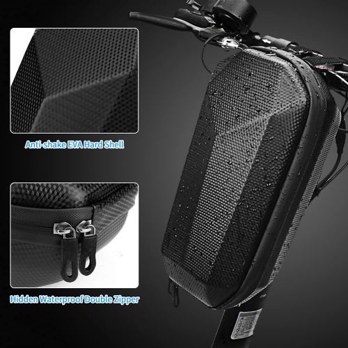 Scooter Storage Bag, Hard Shell Waterproof Scooter Handlebar Bag Organizer 4L Electric Scooter Bag Front Hanging Bag for Electric Scooter, Electric
