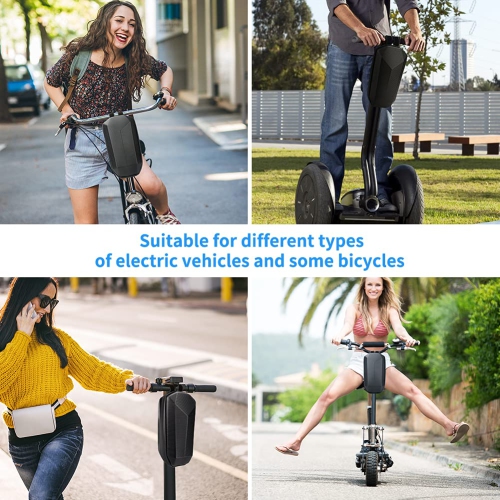 Scooter Storage Bag, Hard Shell Waterproof Scooter Handlebar Bag Organizer 4L Electric Scooter Bag Front Hanging Bag for Electric Scooter, Electric