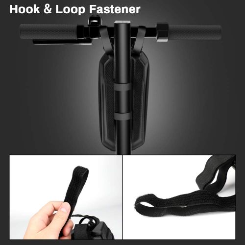 Scooter Storage Bag Waterproof Electric Scooter Handlebar Bag 2L Scooter Front Bag with Hook & Loop Fastener Reflective Design Front Hanging Bag for