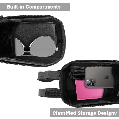 Scooter Storage Bag Waterproof Electric Scooter Handlebar Bag 2L Scooter Front Bag with Hook & Loop Fastener Reflective Design Front Hanging Bag for