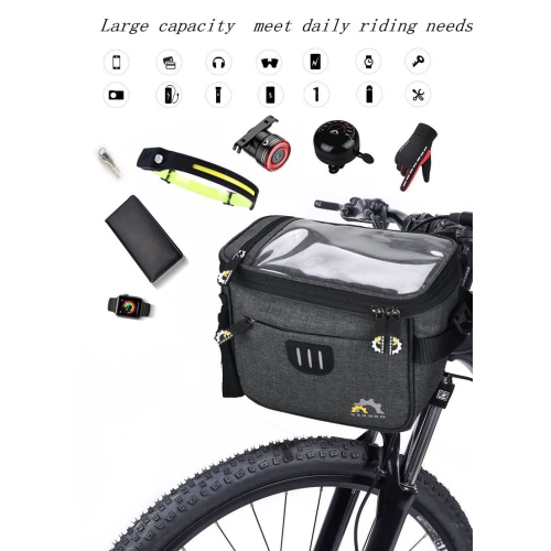 Bike Handlebar Bags,Bike Front Handlebar Bags,Basket for Bike Multifunctional Bike Front Bags,Bike Front Frame Storage Bags, Bicycle Accessories