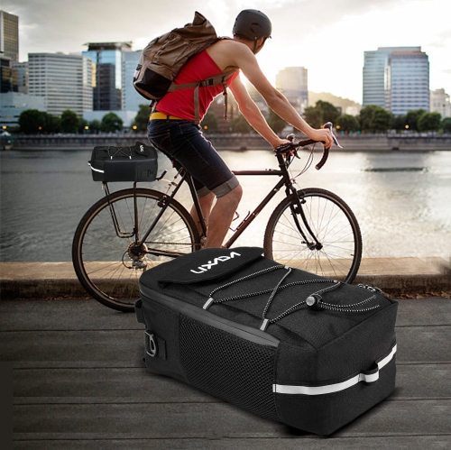 Bike Trunk Bag Insulated Cooler Bag Multifunctional Bicycle Rear Rack Bag Scooter Handlebar Bag Shoulder Bag Cycling Luggage Storage Bag Pannier