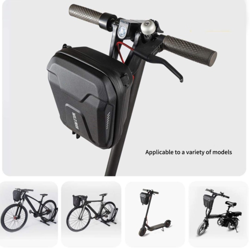 Quick Release 3L Hard Shell Rainproof Scooter Storage Bag for Kick Scooters Folding Bike Kick Board Handlebar Bag MTB