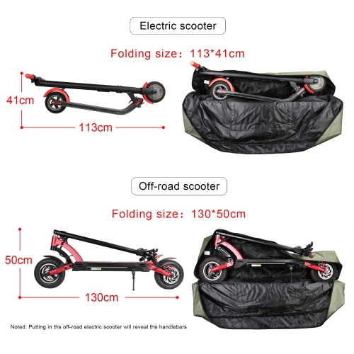 Sac de transport pliable pour trottinette électrique Trottinette électrique Sac de rangement portatif pour se déplacer en plein air