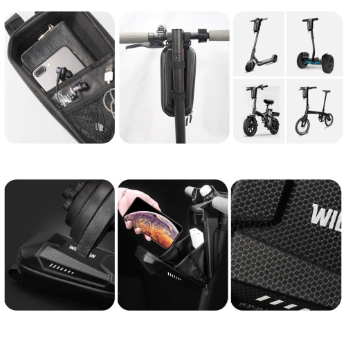 Scooter Storage Bag, Electric Scooter Handlebar Bag, Waterproof Durable EVA Scooter Front Hanging Bag for Mijia M365 Segway ES ES1/ES2/ES3/ES4 Fit