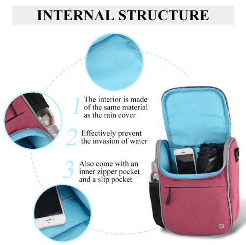 Panier de vélo sacoche de guidon de vélo cadre avant Sac de rangement pour tube supérieur Mini sac à bandoulière/sac à main avec housse imperméable