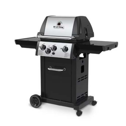 Broil King Monarch 340 3-Burner Natural Gas BBQ in Stainless Steel/Black with Side Burner