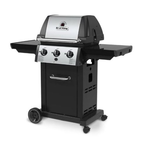 Broil King Monarch 320 Barbecue au gaz naturel à 3 brûleurs en acier inoxydable/noir