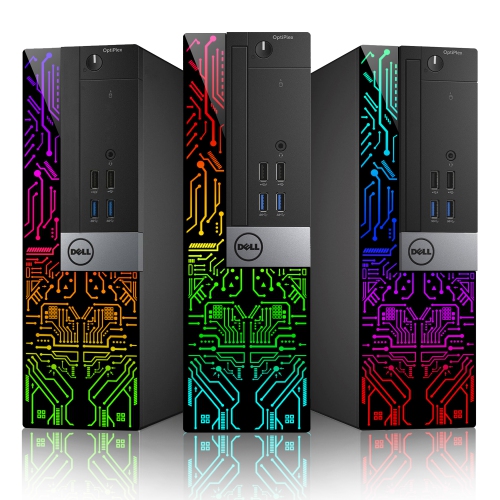 Refurbished - Custom Built RGB Lights Gaming PC - Dell OptiPlex Desktop Computer Intel Core i7 6700 Processor NVIDIA GeForce GT 1030 2GB 32GB RAM 1TB